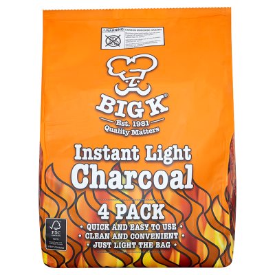 Big K Instant Light Charcoal, quick and convenient BBQ charcoal featured in Best BBQ Charcoal for Summer 2025
